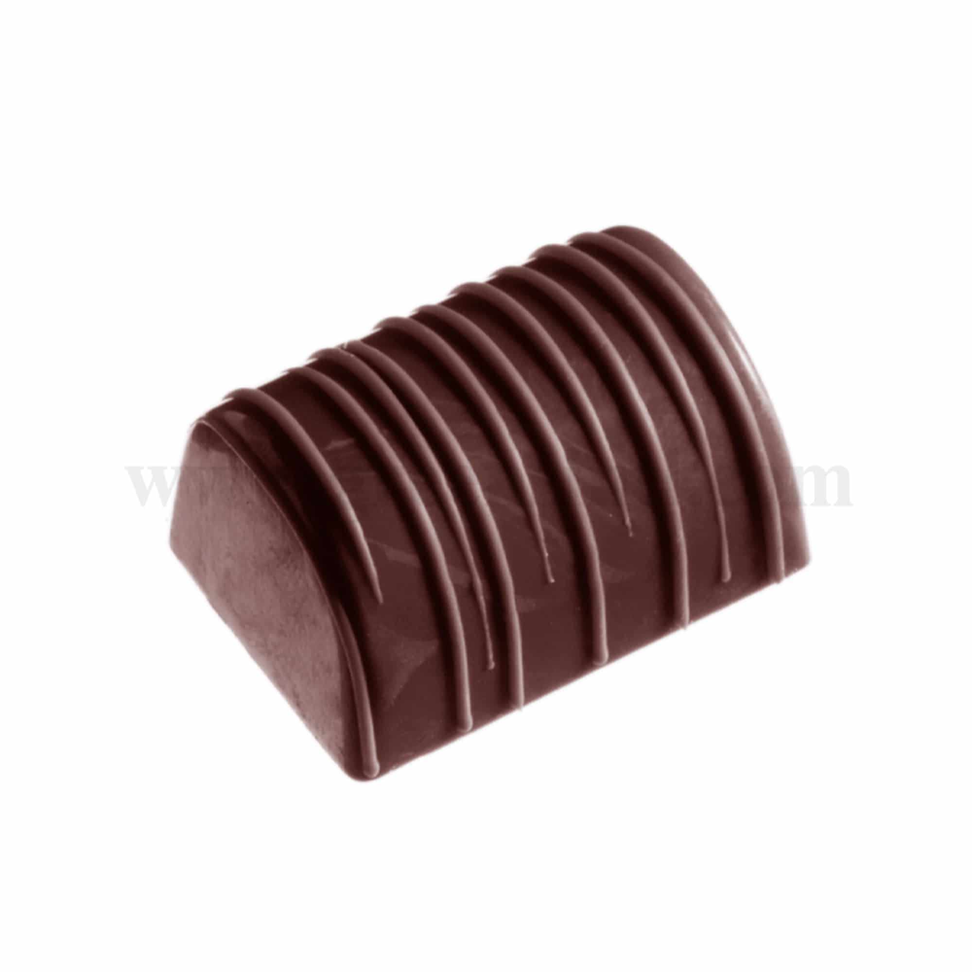 CHOCOLATE WORLD Chocolate Mould Buche With lines 36 x 26 x h 18 mm