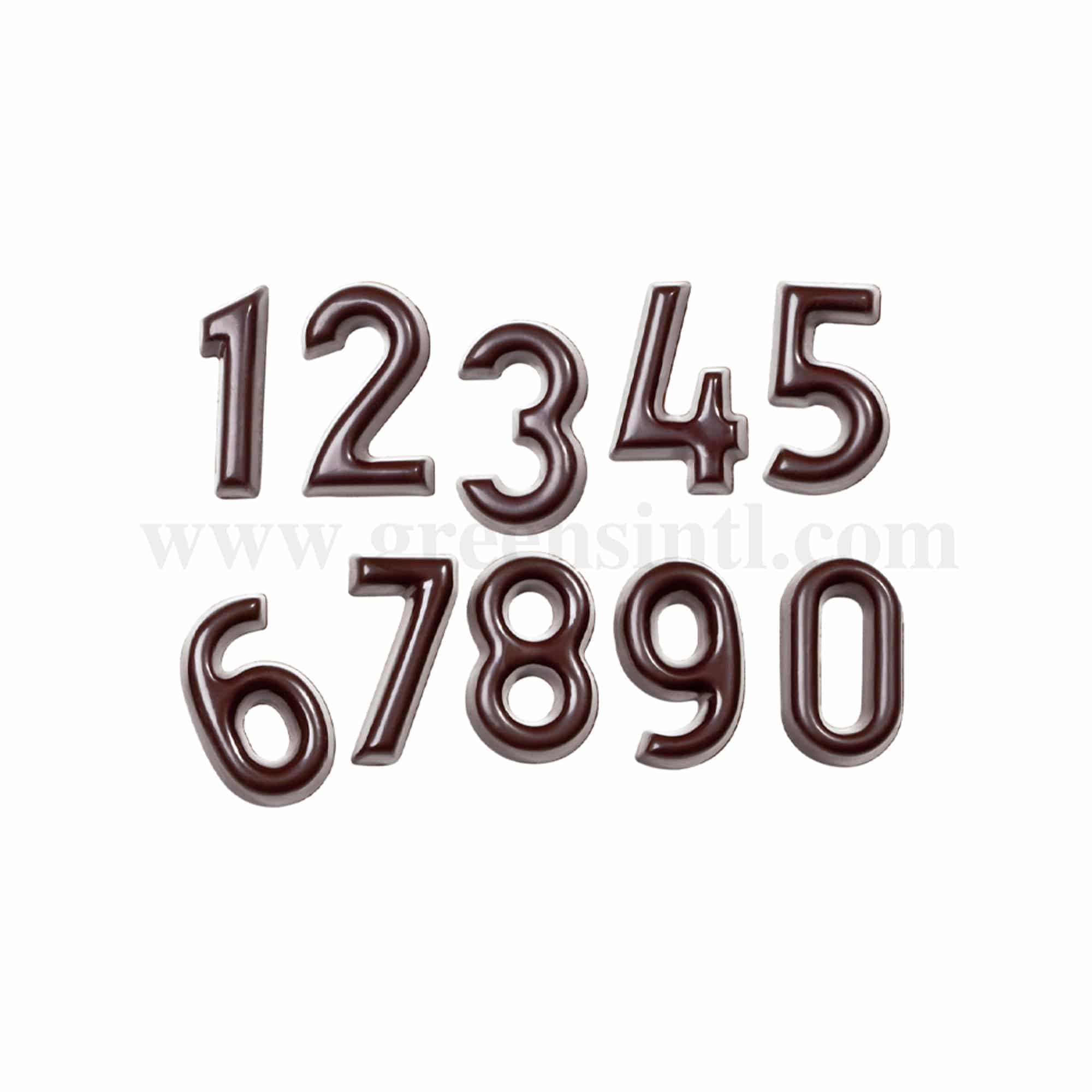 CHOCOLATE WORLD Chocolate Mould Numbers 0-9 -40 x 25 x h 8 mm