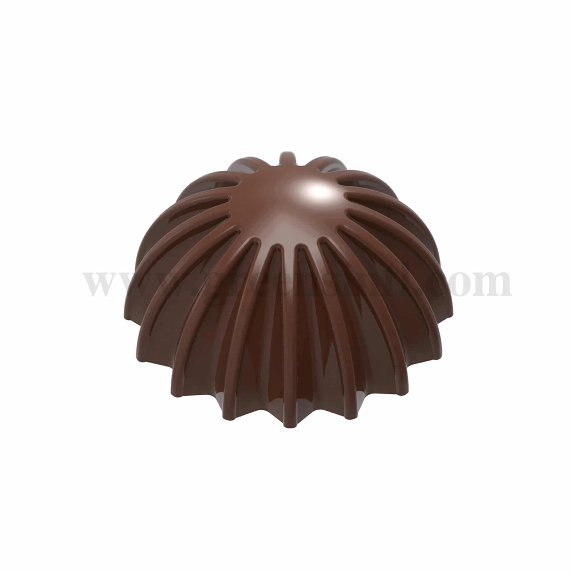 CHOCOLATE WORLD Chocolate Mould Half Sphere Pleated 28 x 28 x h 14 mm