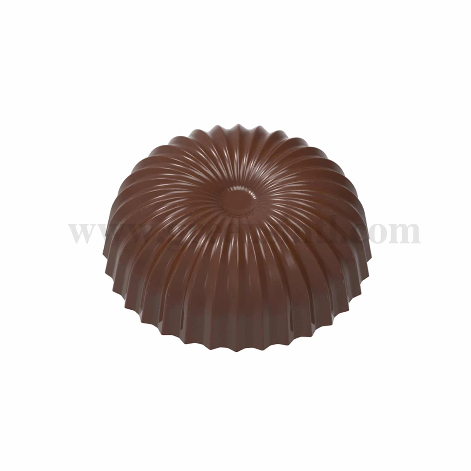 CHOCOLATE WORLD Chocolate Mould Ball Pleated Flattened 30.5 x 30.5 x h 11 mm