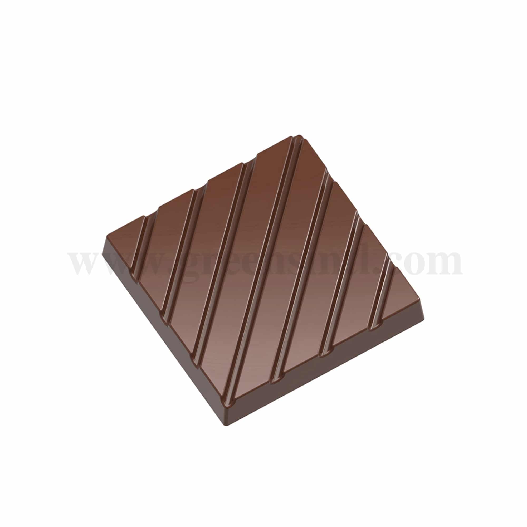 CHOCOLATE WORLD Chocolate Mould Character with Lines 31 x 31 x h 5mm