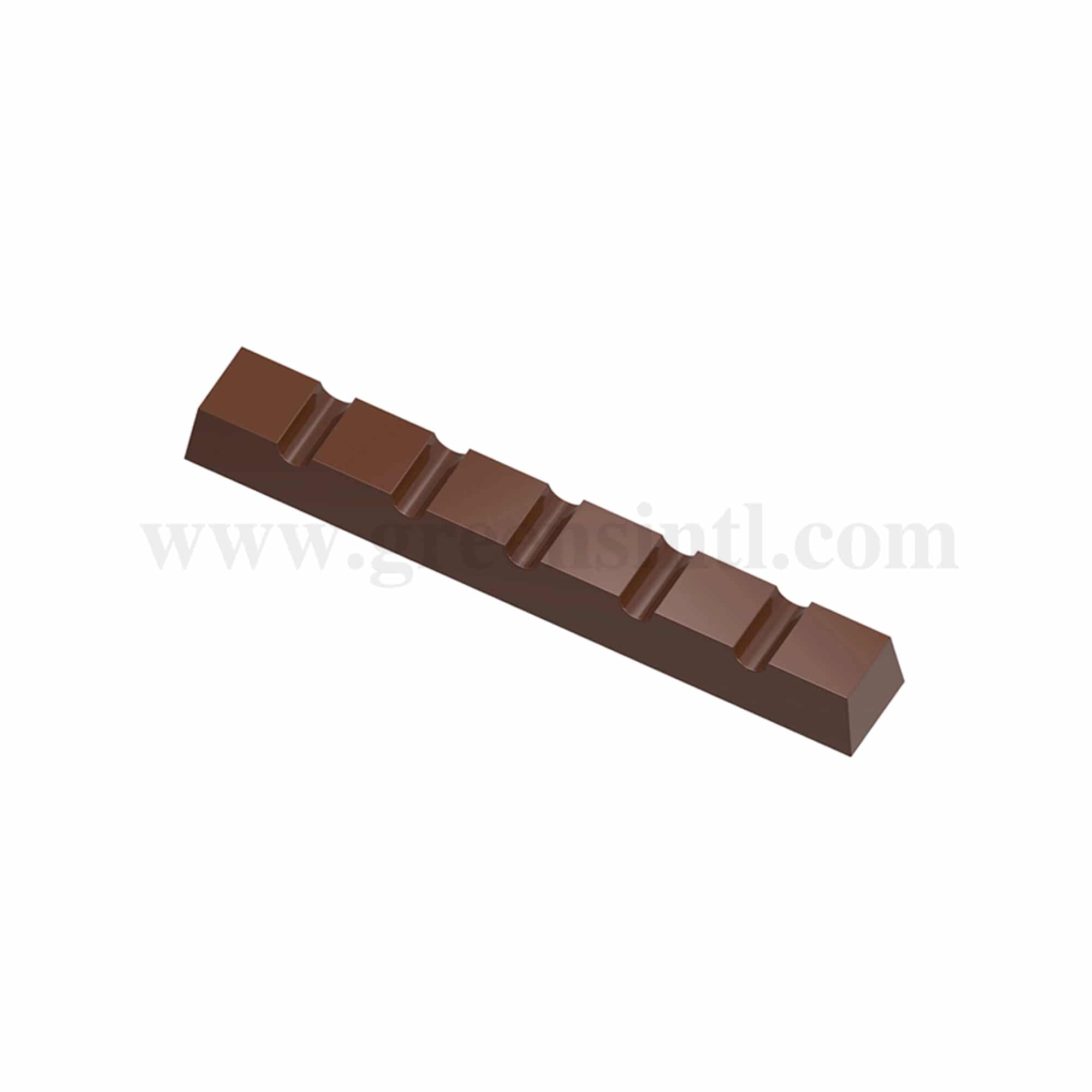 CHOCOLATE WORLD Chocolate Mould Bar 6 Square Portions 118 x 16.5 x h 12 mm