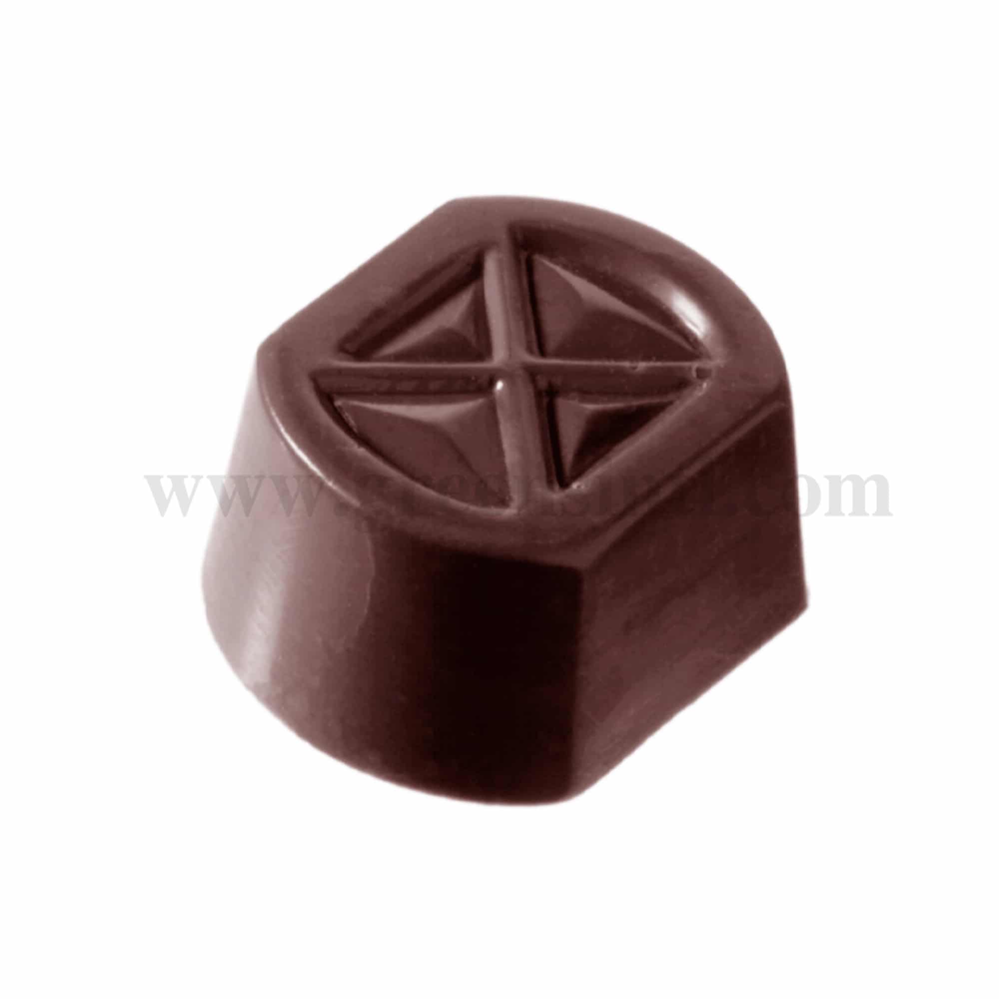 CHOCOLATE WORLD Chocolate Mould Square Cross 29 x 23 x h 14 mm