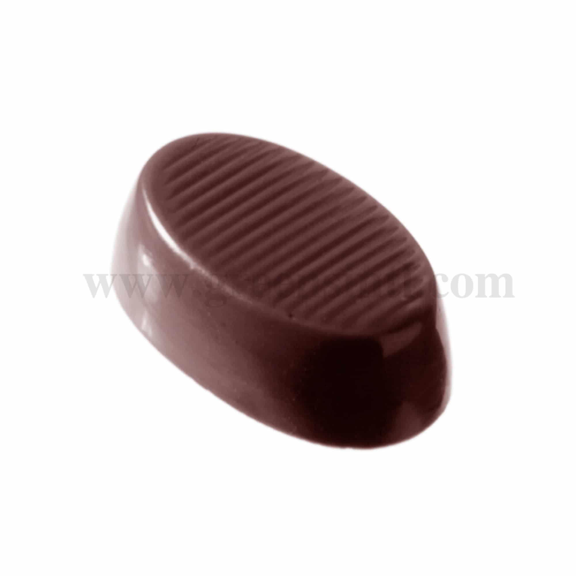 CHOCOLATE WORLD Chocolate Mould Oval Short 31 x 19 x h 10mm