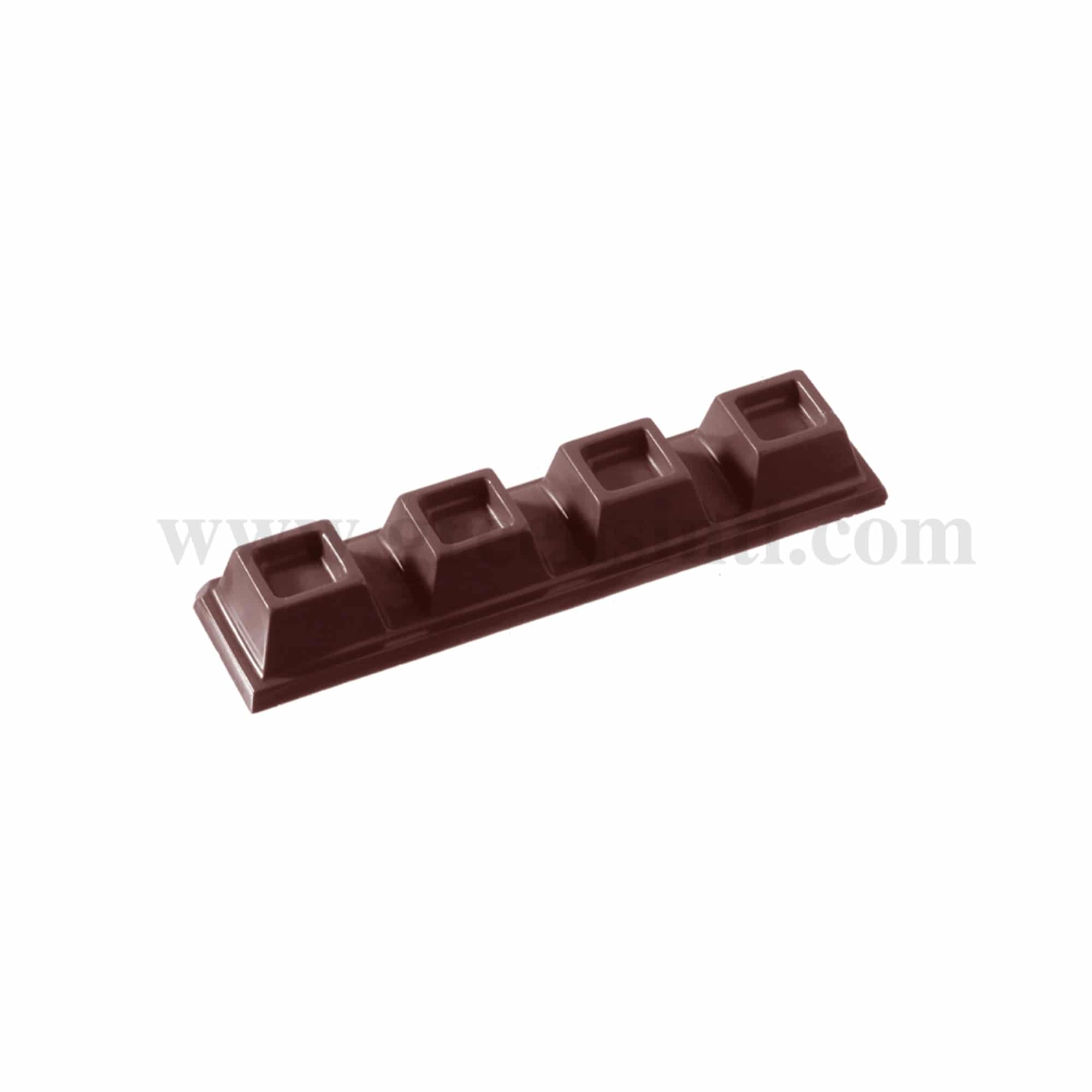 CHOCOLATE WORLD Chocolate Mould Bar 4 Blocks-94 x 22 x h 12 mm