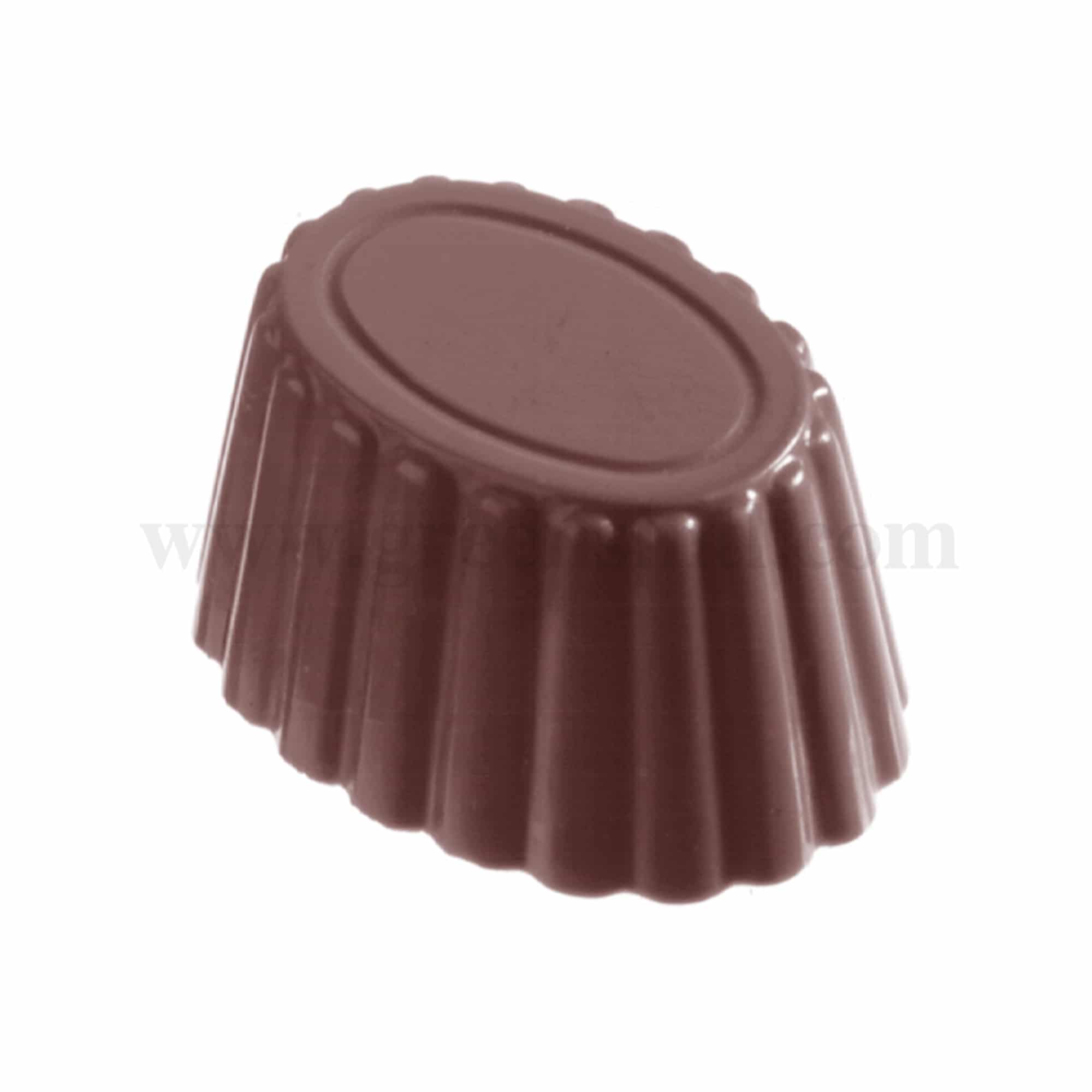 CHOCOLATE WORLD Chocolate Mould Cuvette Oval 35 x 26 x h 19 mm