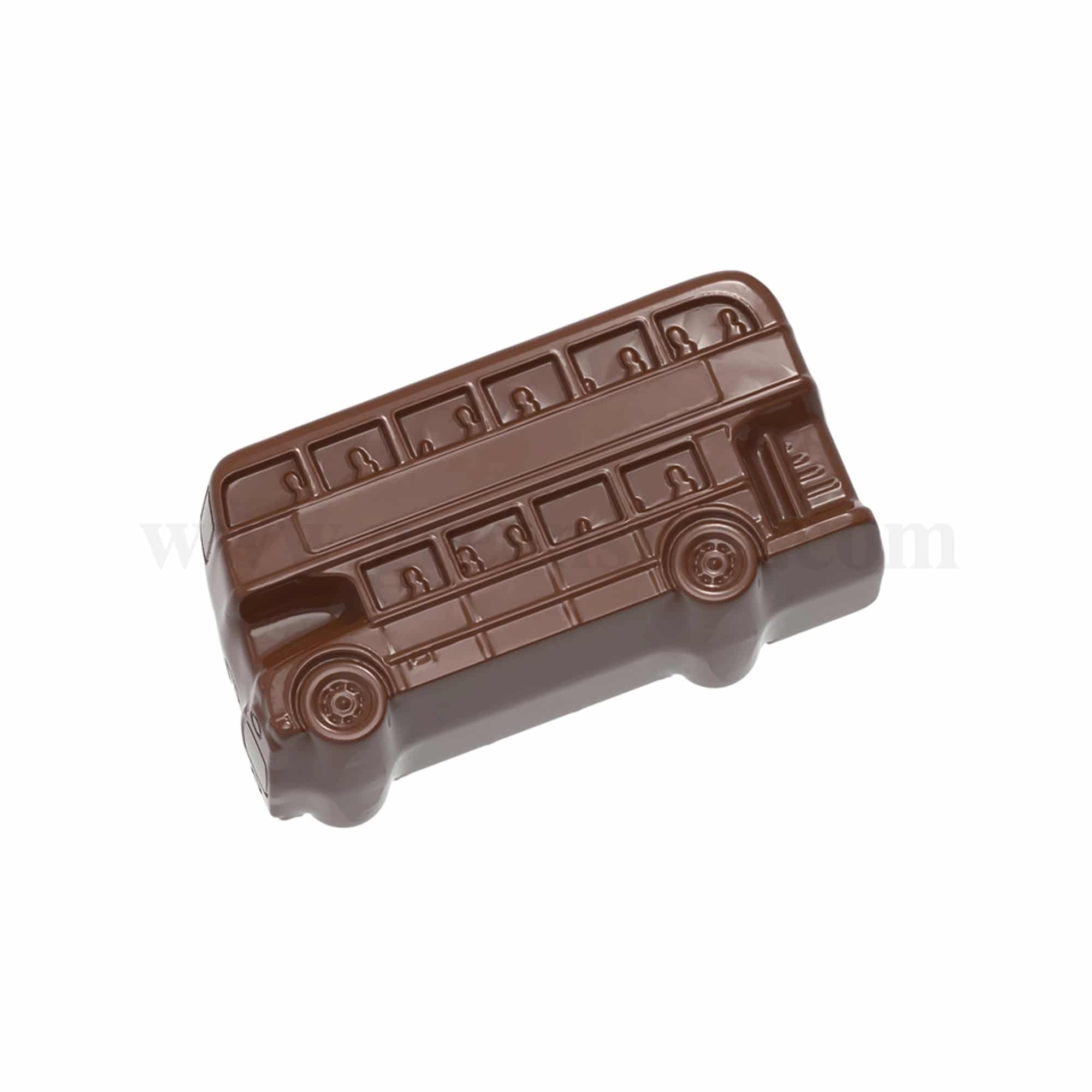 CHOCOLATE WORLD Chocolate Mould Double Decker Bus 38 x 20 x h 8mm