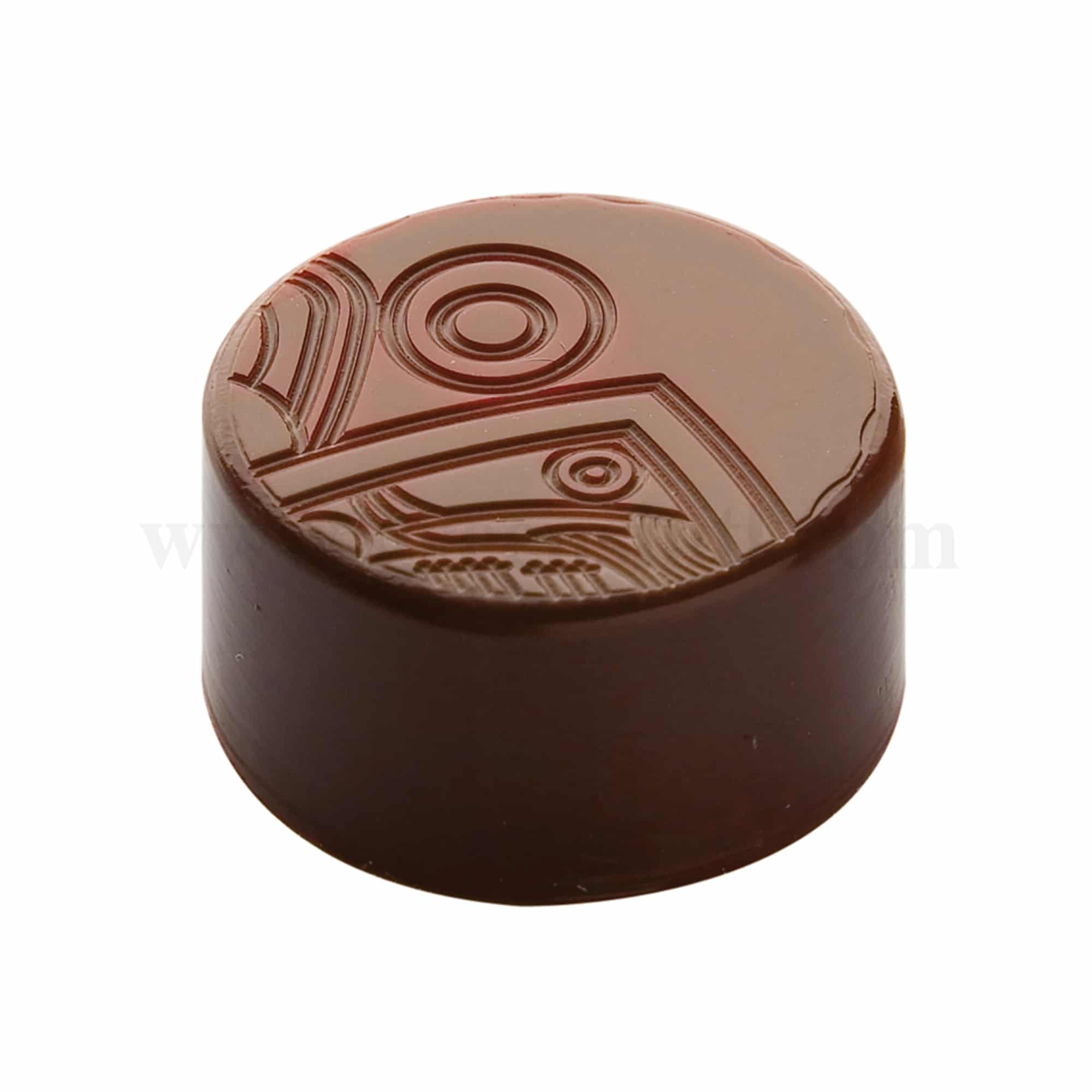 CHOCOLATE WORLD Chocolate Mould Round Calender Aztec 27 x 27 x h 14 mm