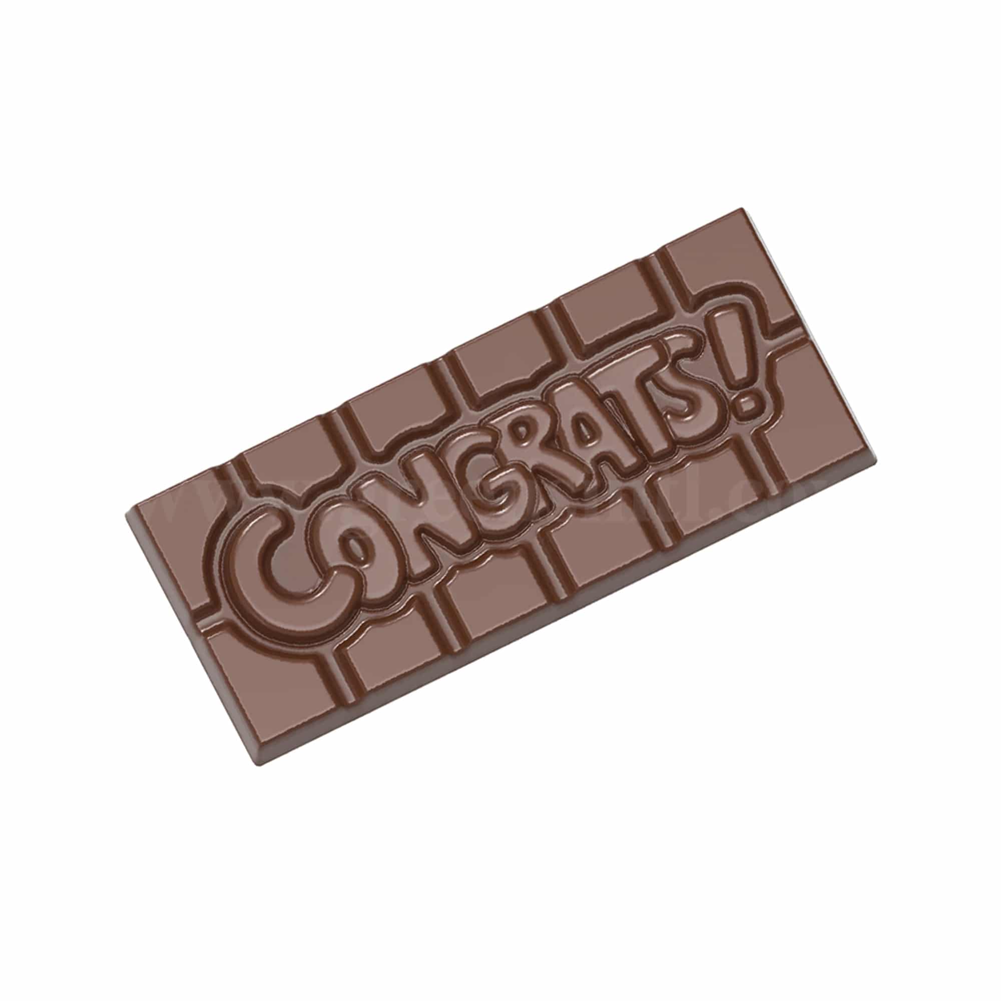 CHOCOLATE WORLD Chocolate Mould Tablet Congats 118 x 50 x h 8mm