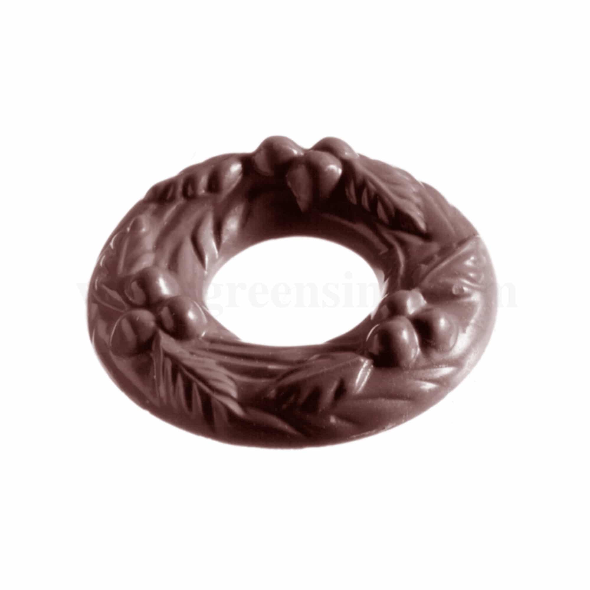 CHOCOLATE WORLD Chocolate Mould Christmas Wreath 47 x 47 x h 7 mm
