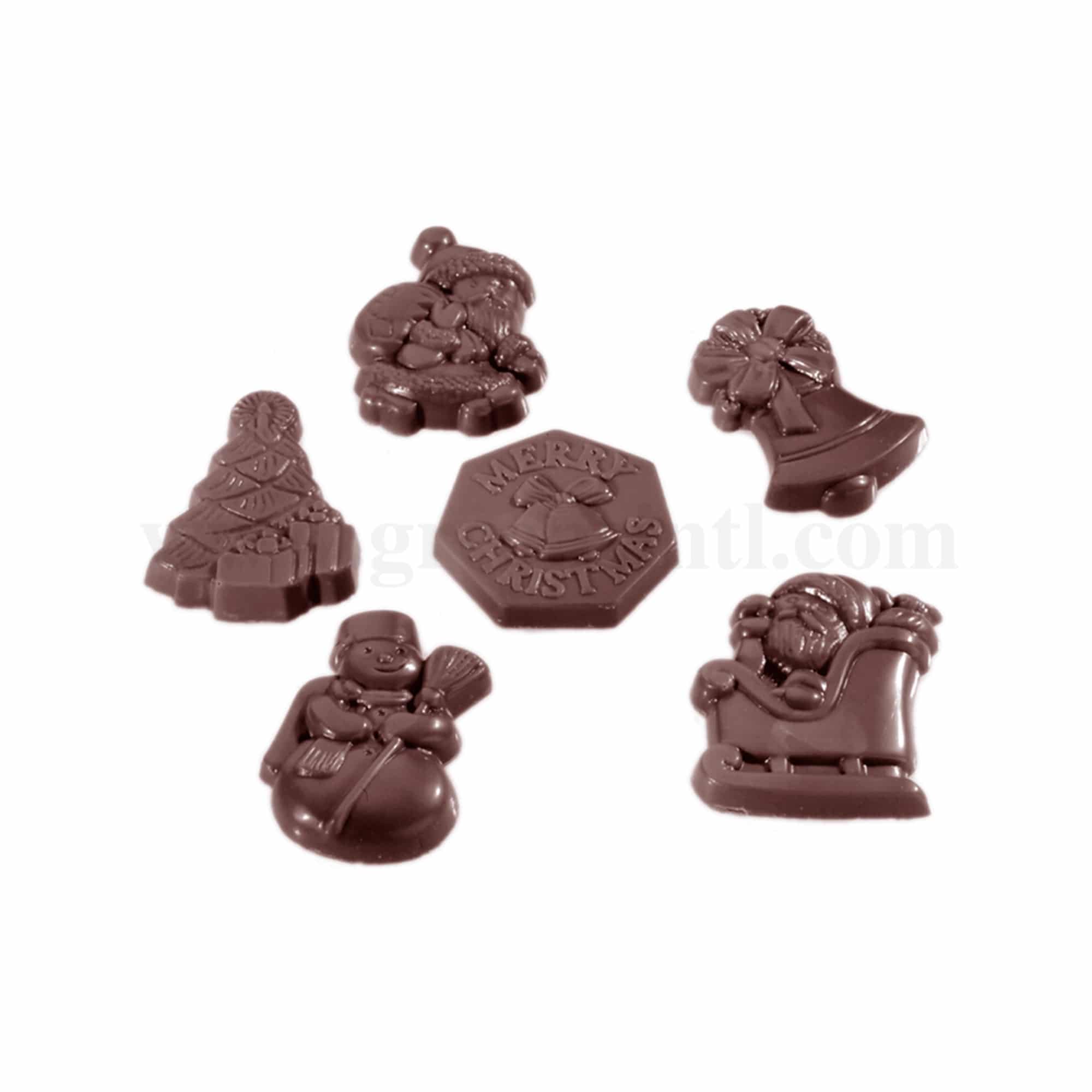 CHOCOLATE WORLD Chocolate Mould Christmas Decorations 43 x 32 x h 7mm