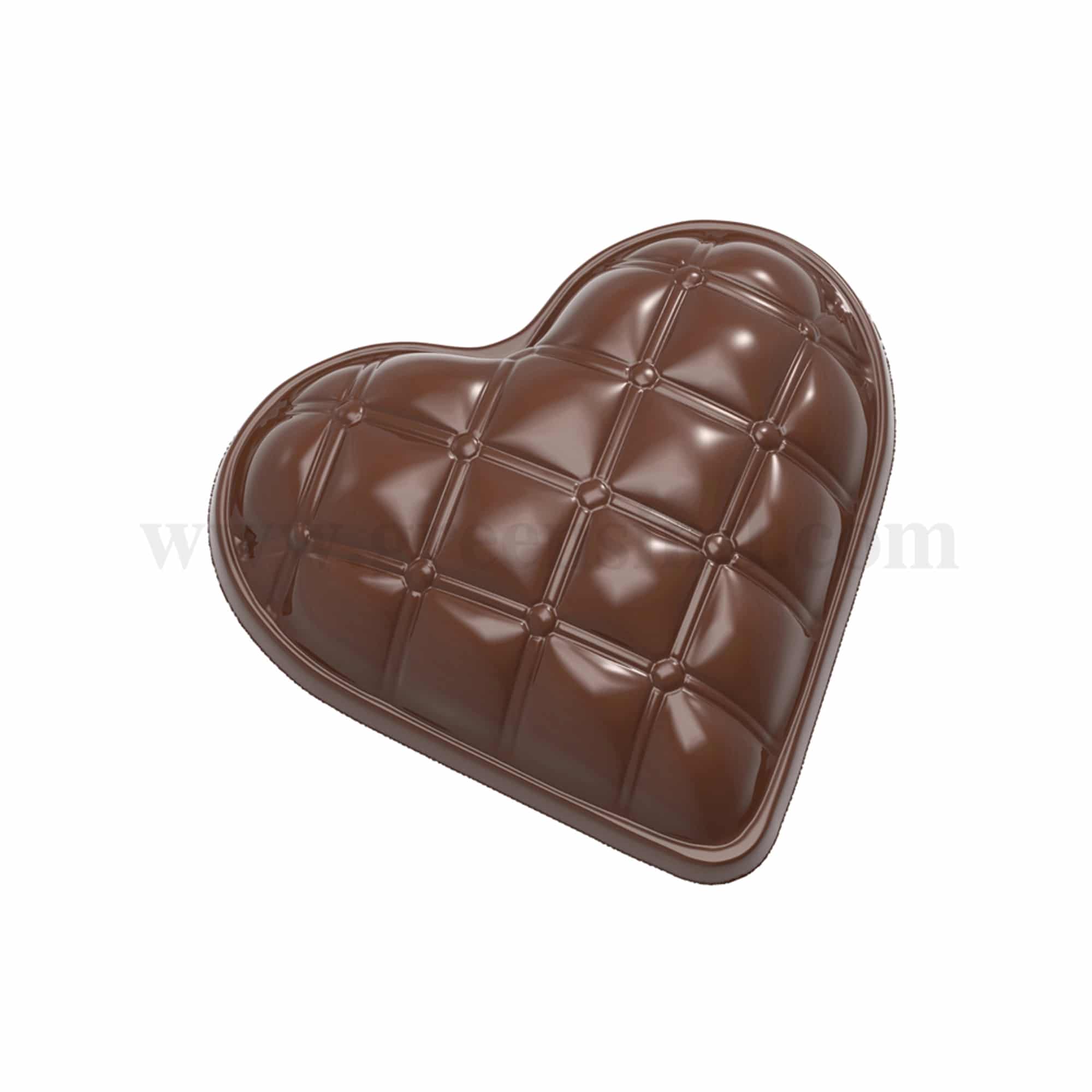 CHOCOLATE WORLD Chocolate Mould Bonbonniere Heart Chesterfield 117.5  x 110 x h 35 mm