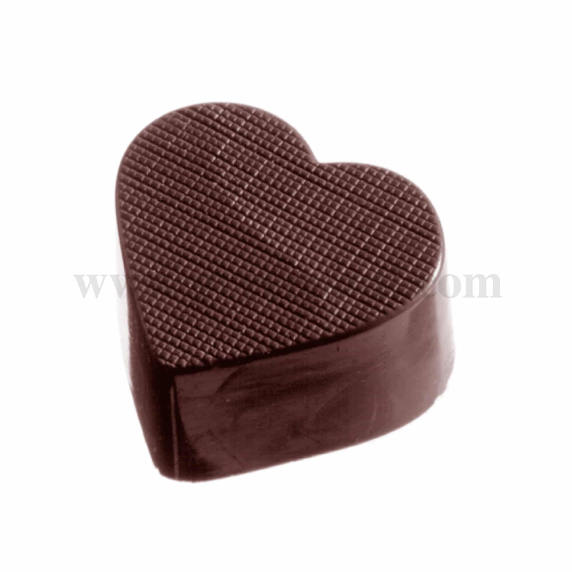 CHOCOLATE WORLD Chocolate Mould Checked Heart 33 x 28 x h 15 mm