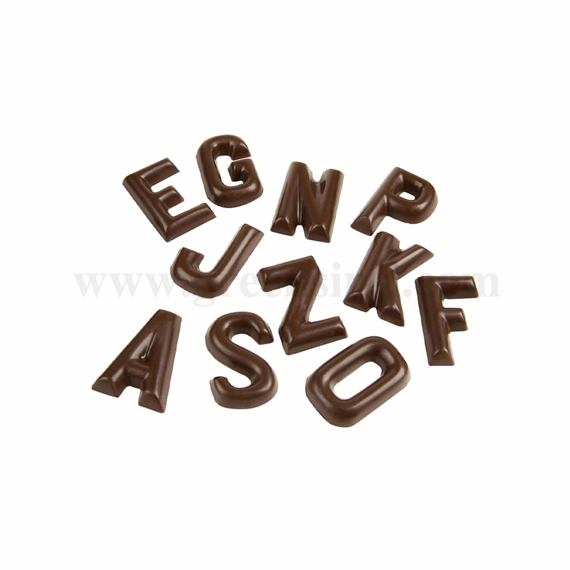 CHOCOLATE WORLD Chocolate Mould Alphabets 39 x 35 x h 6 mm