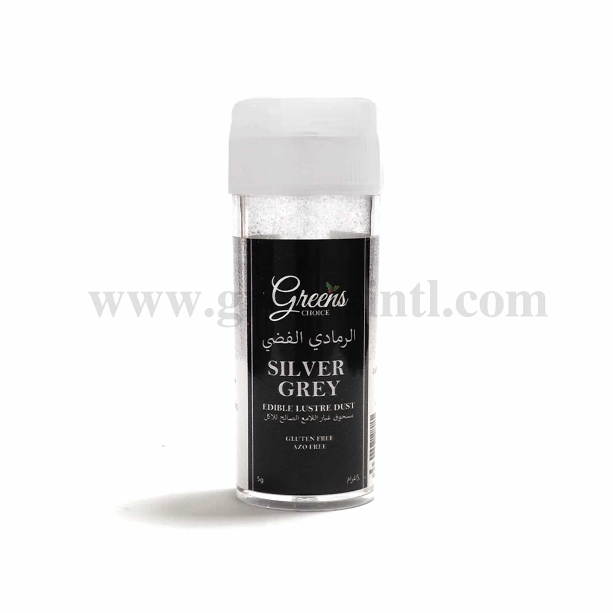 GREENS CHOICE Edible Lustre Dust Silver Grey 5 g