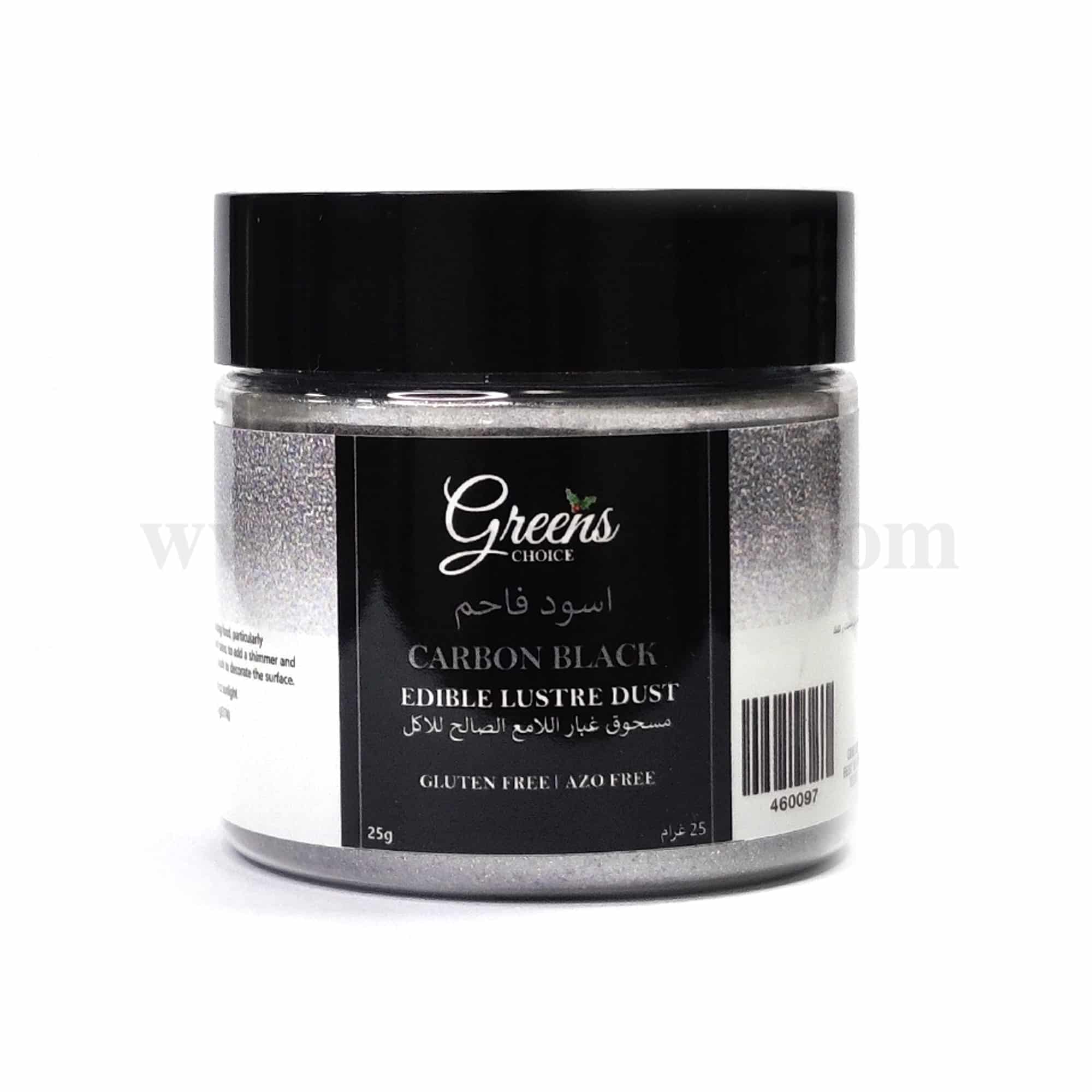 GREENS CHOICE Edible Lustre Dust Carbon Black 25 g