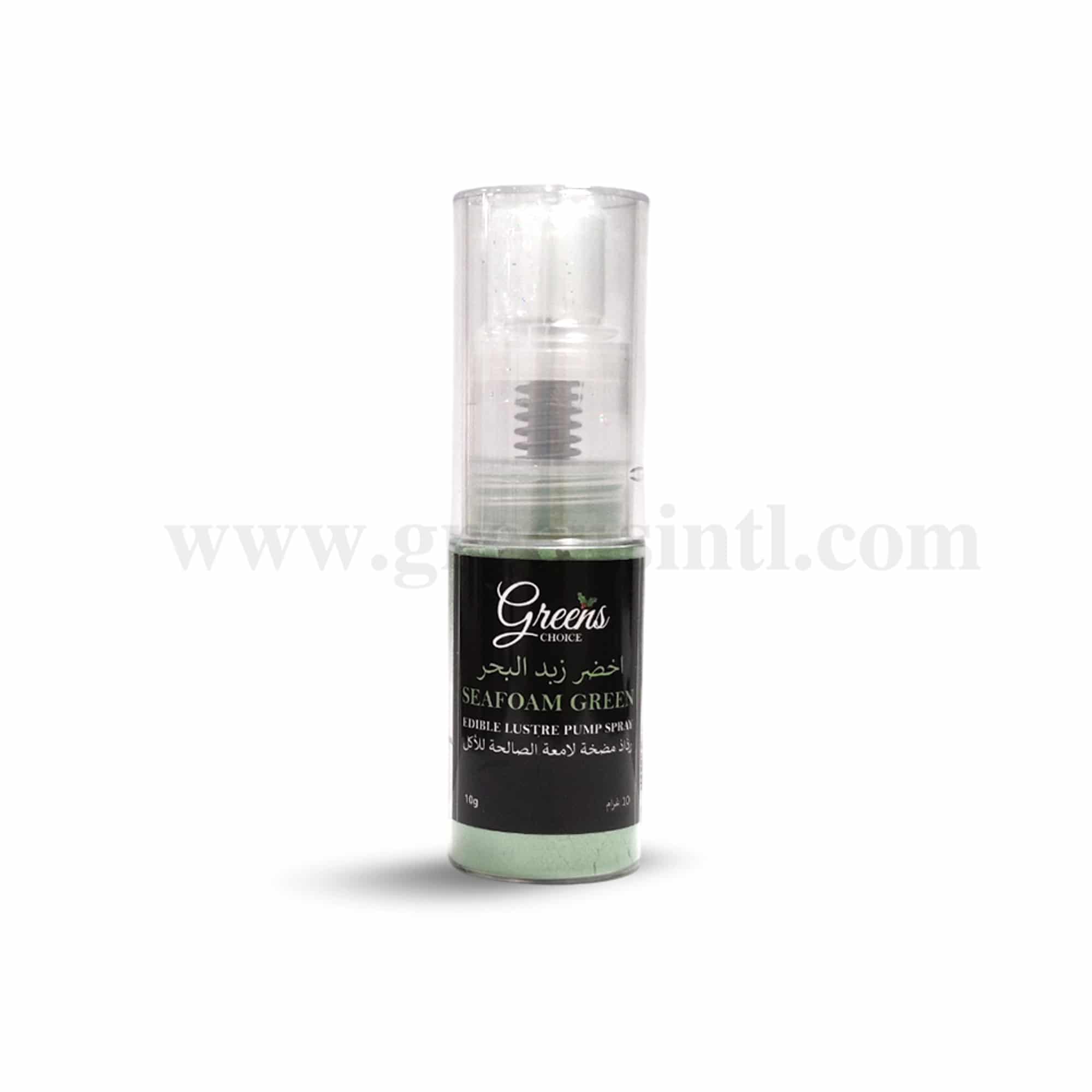 GREENS CHOICE Edible Lustre Dust Pump Spray Seafoam Green 10 g