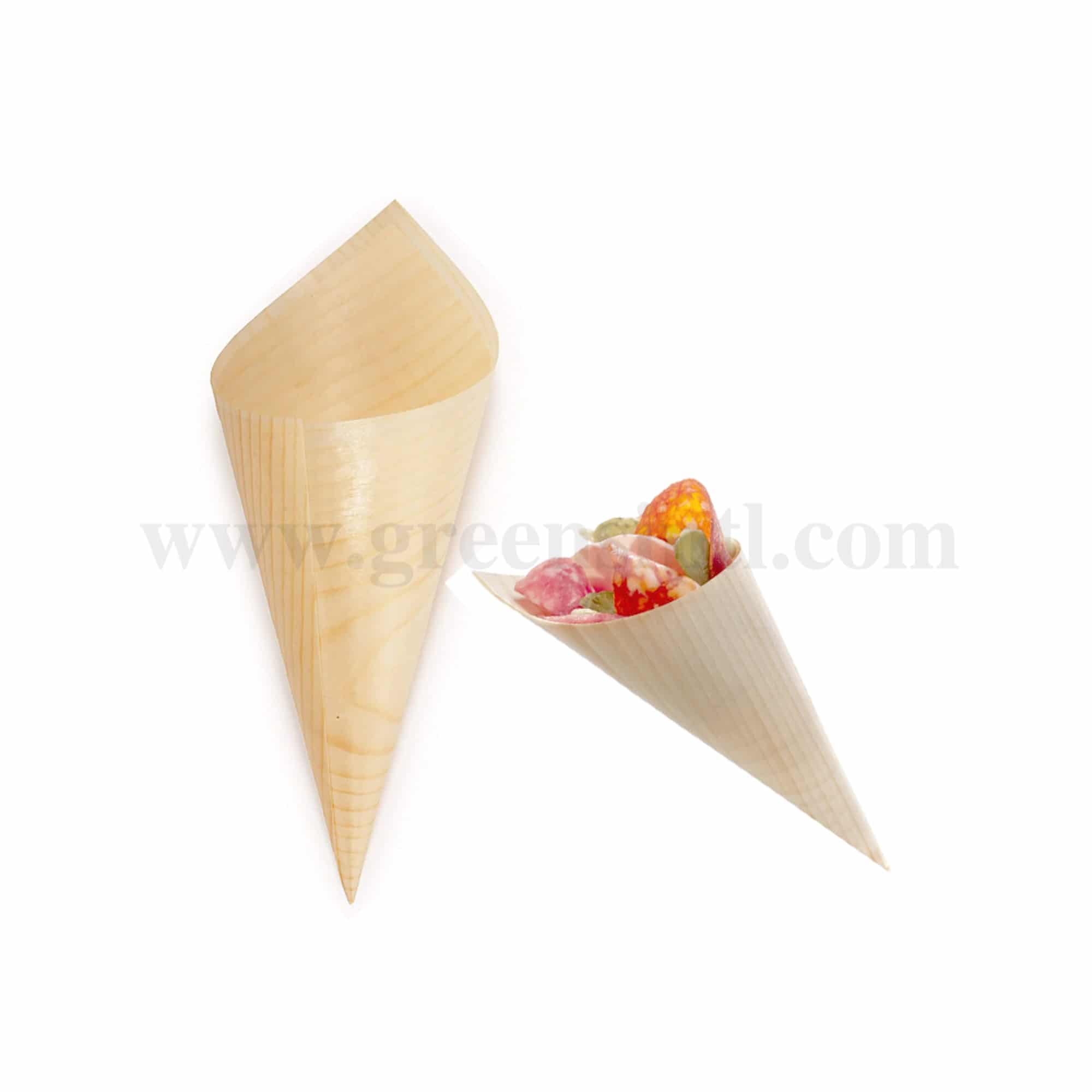 GREENS CHOICE Wooden Cone h 125 mm-50 Pcs