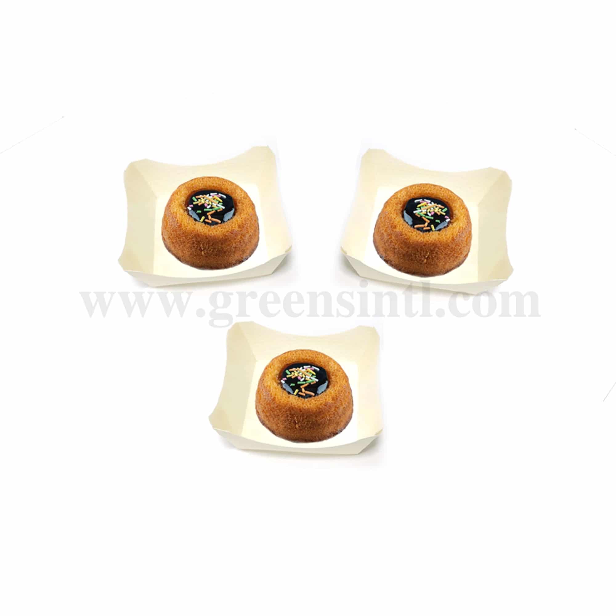 GREENS CHOICE Wooden Mousse Cup 40 x 40 mm-50 Pcs