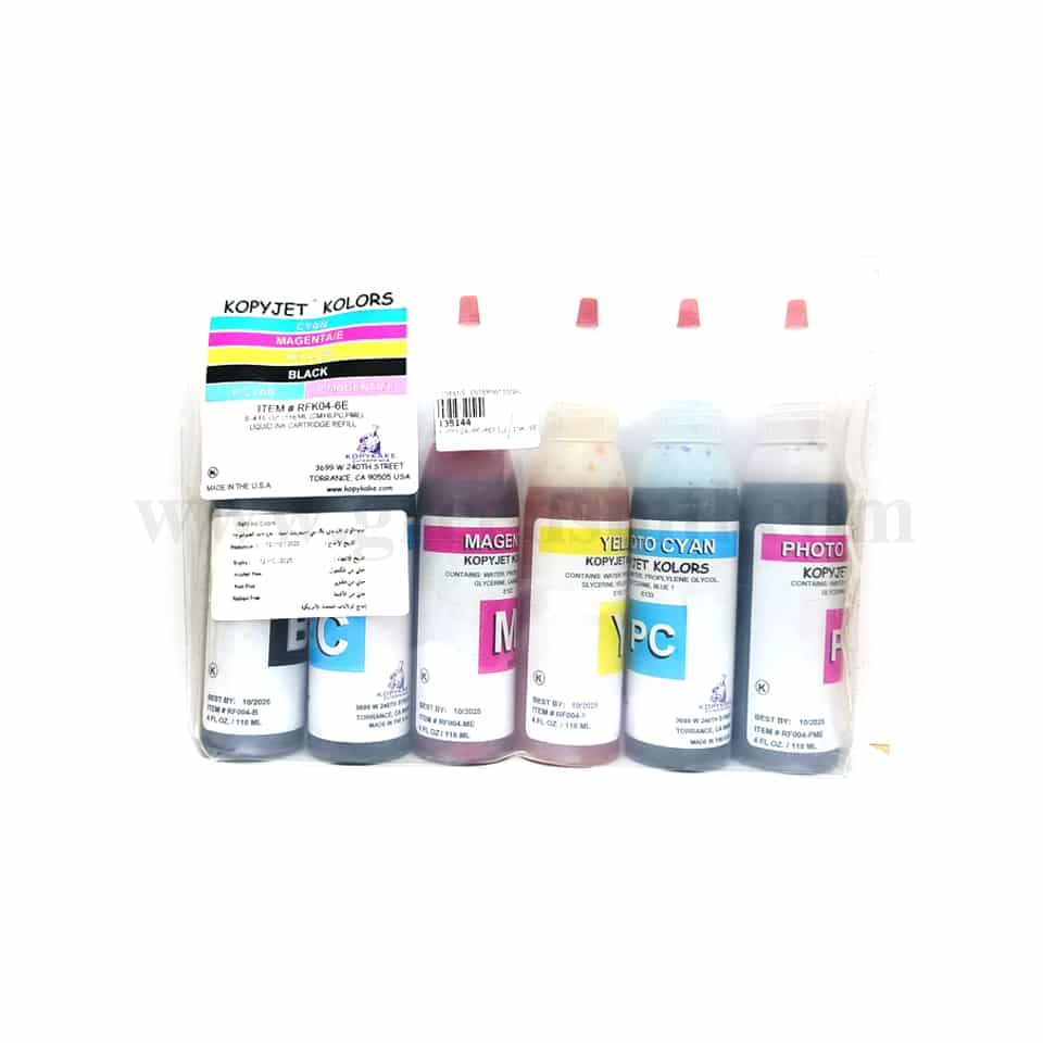 KOPYKAKE Refill Ink Set of 6 -4 oz.(118ml)
