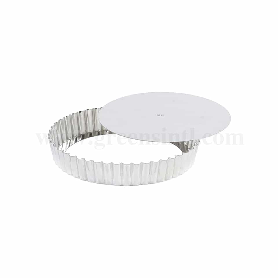 GOBEL Medium deep round fluted tart mould - Removable bottom - D 200/185 x h35 mm
