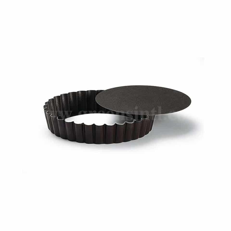 GOBEL Non-stick Round fluted tartlet Removable Bottom D 100/85 x h18 mm