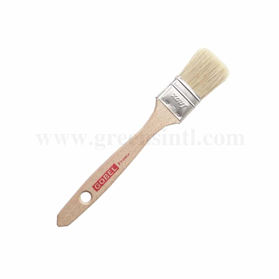 GOBEL Flat brush with Wooden handle-35 mm