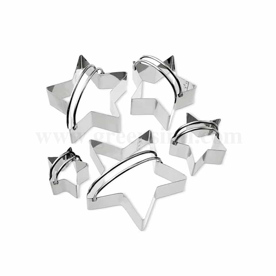 GOBEL Stars Cutters With Handle Set of 5