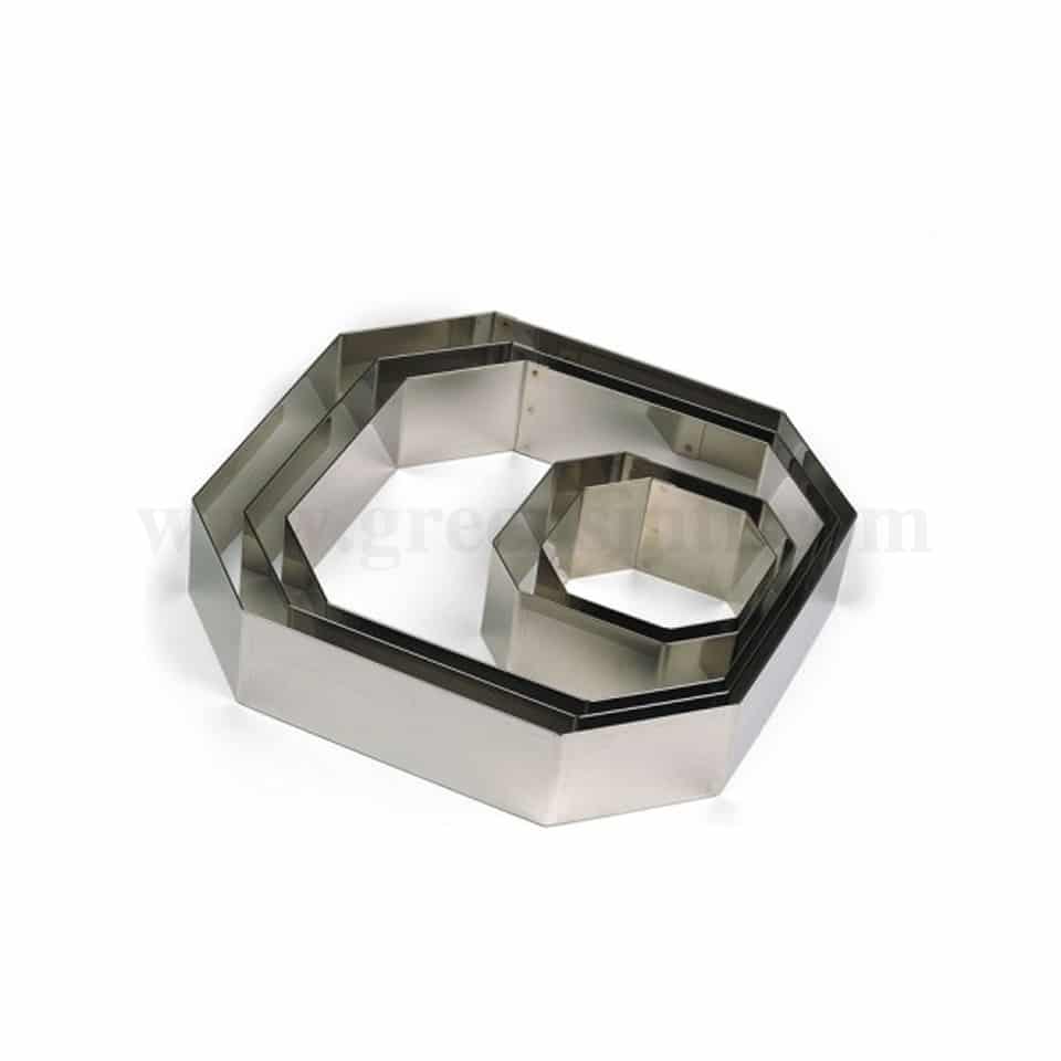 GOBEL Cake Ring Square Faceted 100 x h45mm