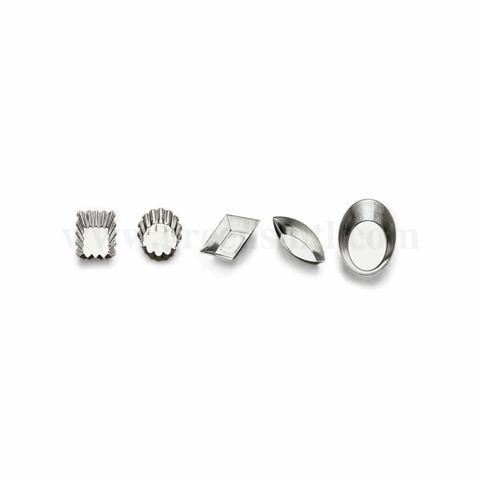 GOBEL Box of 30 tin plate petits-fours moulds