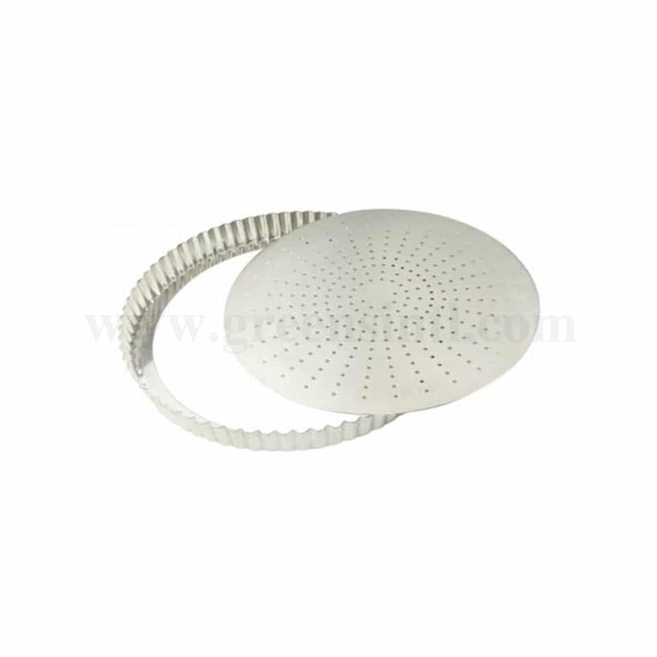 GOBEL Perforated fluted pie dish Removable Bottom D240 x h28 mm