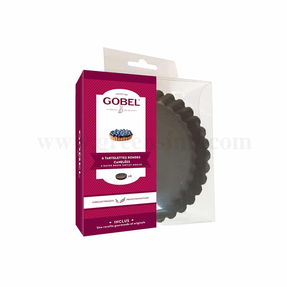 GOBEL Non-stick Round fluted tartlets D120 mm Set of 7