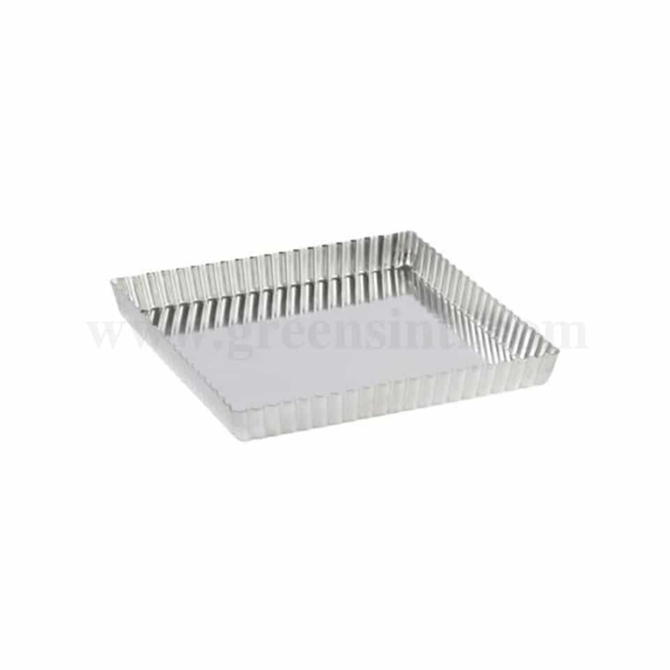 GOBEL Square Fluted Tart Mould 230x230 mm ext / 220x220 mm int - h25mm