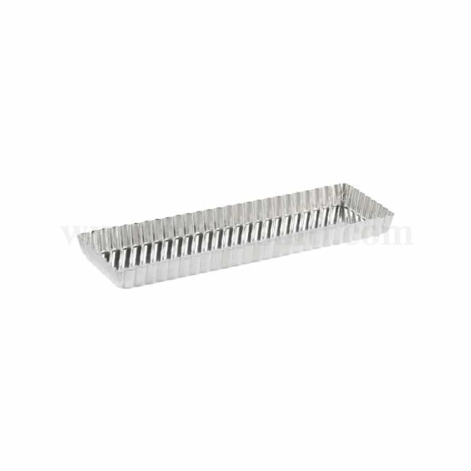 GOBEL Fluted Rectangular tart 350x110 mm ext dim / 340x100mm int dim - h25mm