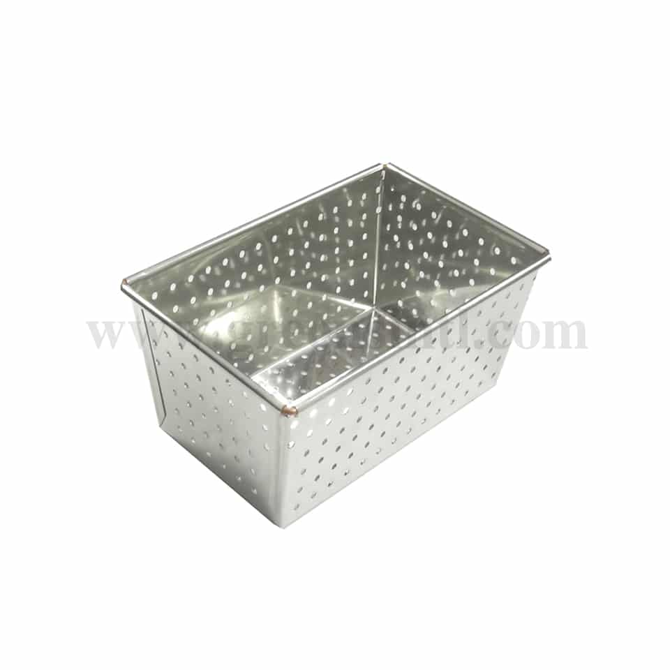 GOBEL Bread pan Perforated 270 x 105 mm ext dim / 250 x 80 mm int dim - h80 mm