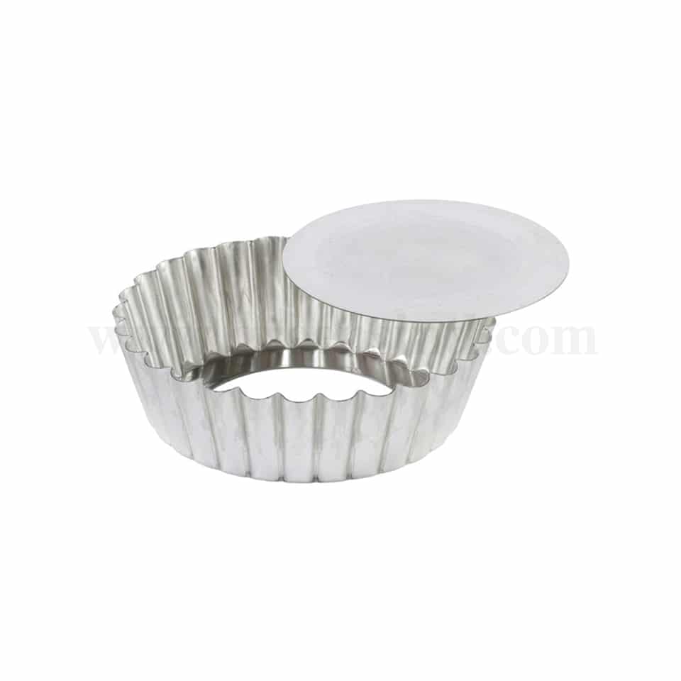 LOUIS TELLIER Round Fluted Tart/Quiche Pan Removable Bottom D250x h50mm