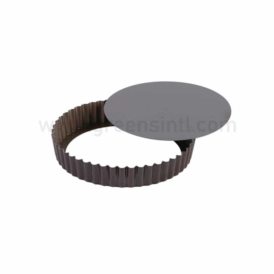 GOBEL Non-stick round fluted tart mould Removable bottom D300/280 x h25 mm