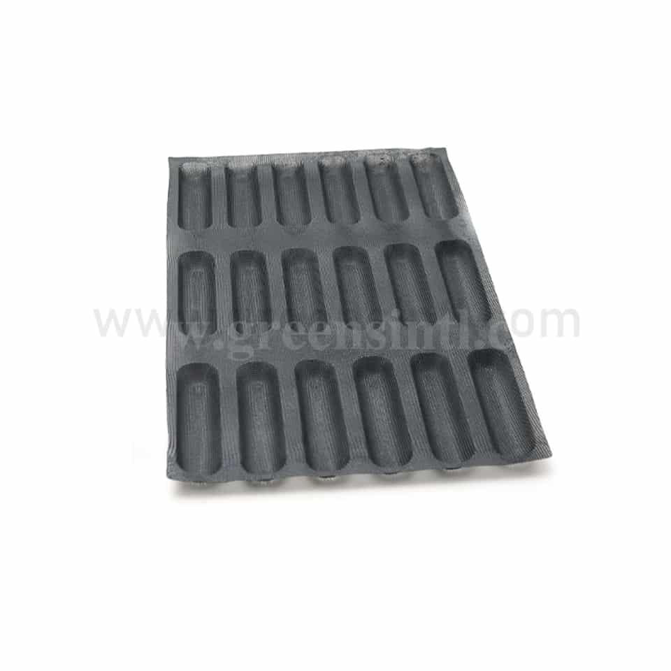 MAE Hot-dog Mould 18 Indents 155x41x25 mm-010854
