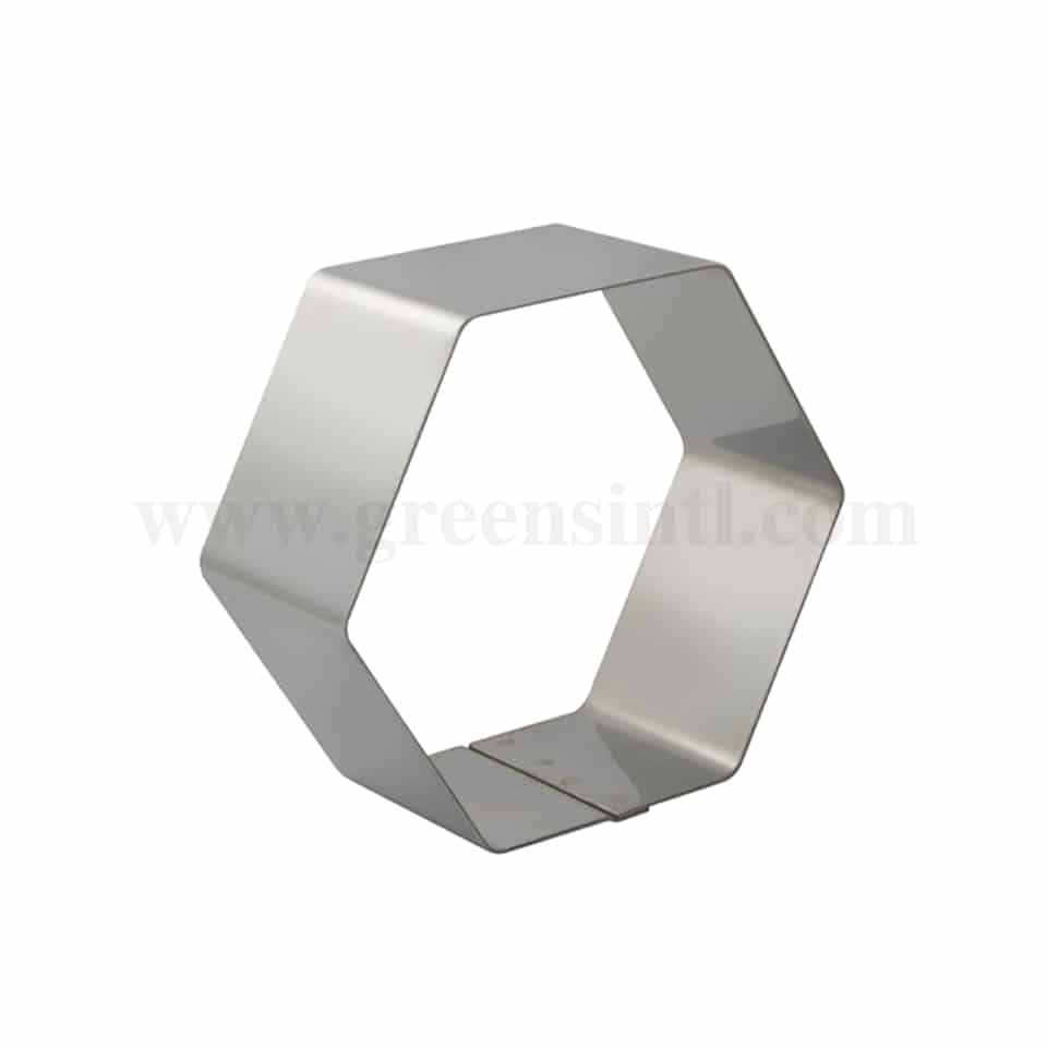 MARTELLATO Stainless steel hexagonal Cake Band 245 x 280 x h40 mm