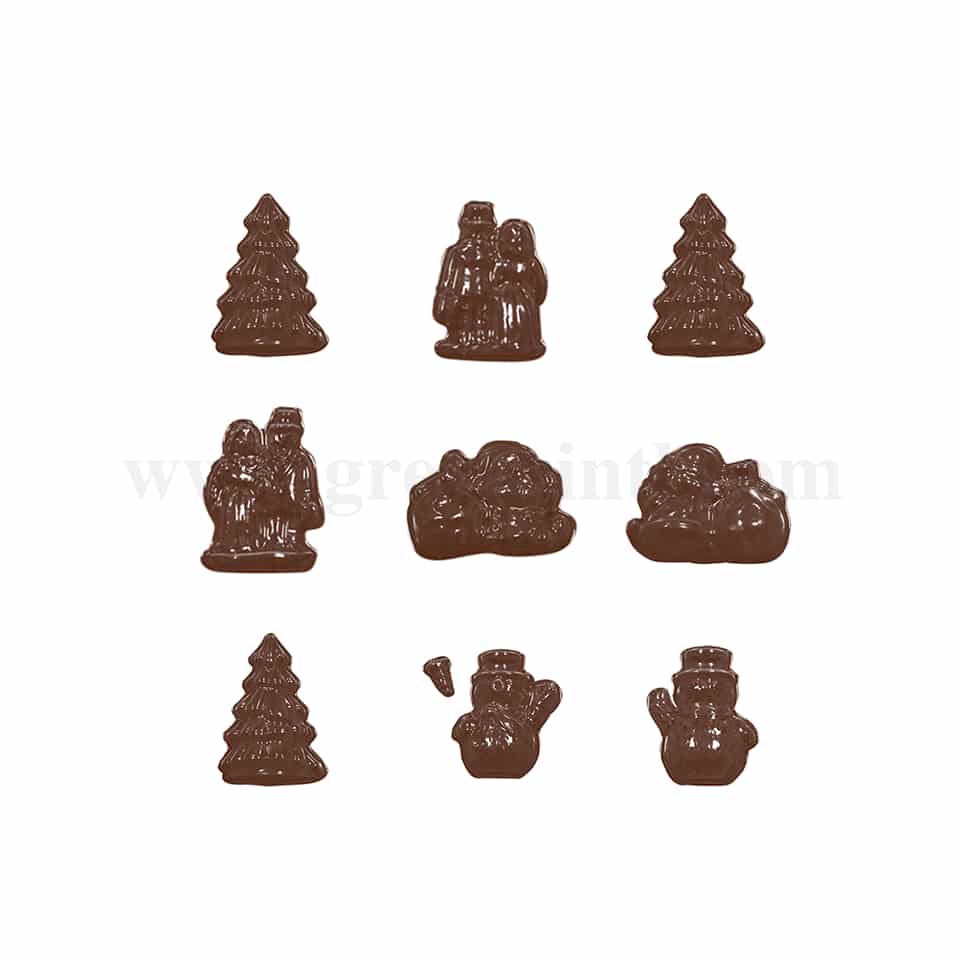 MARTELLATO Thermoformed Chocolate Mould Christmas Decorations
