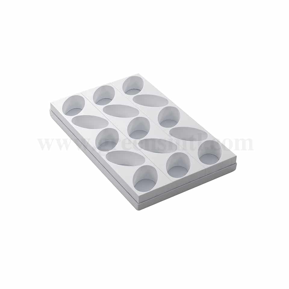MARTELLATO Plastic Mould For Monoportions Oval 87 x 51 x h 40 mm-15 Pcs