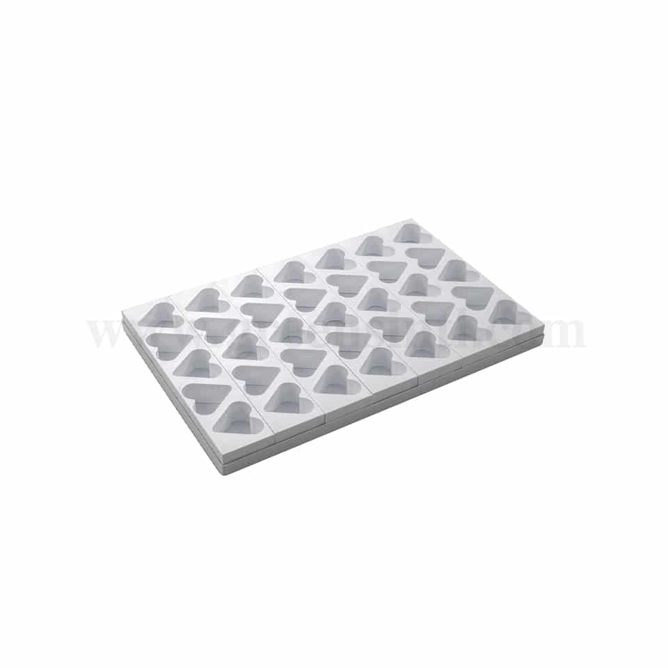 MARTELLATO Plastic Mould For Monoportions Heart 78.5 x 72.5 x h 40 mm-35 Pcs