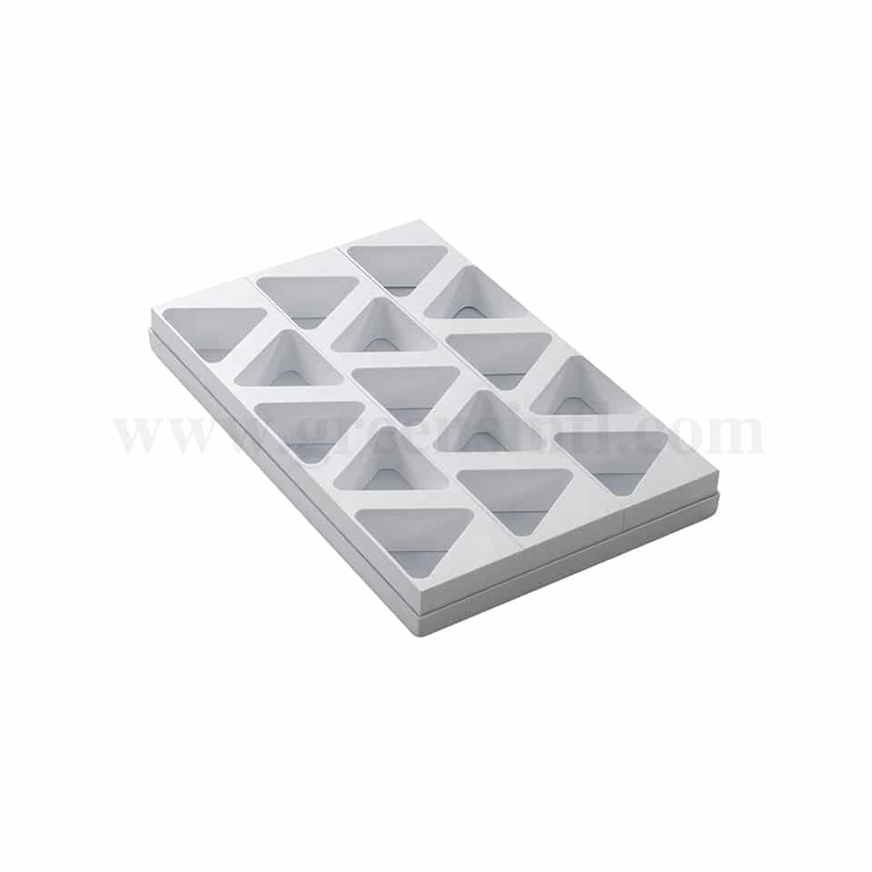MARTELLATO Plastic Mould For Monoportions Triangle 83 x 73 x h 40 mm-15 Pcs