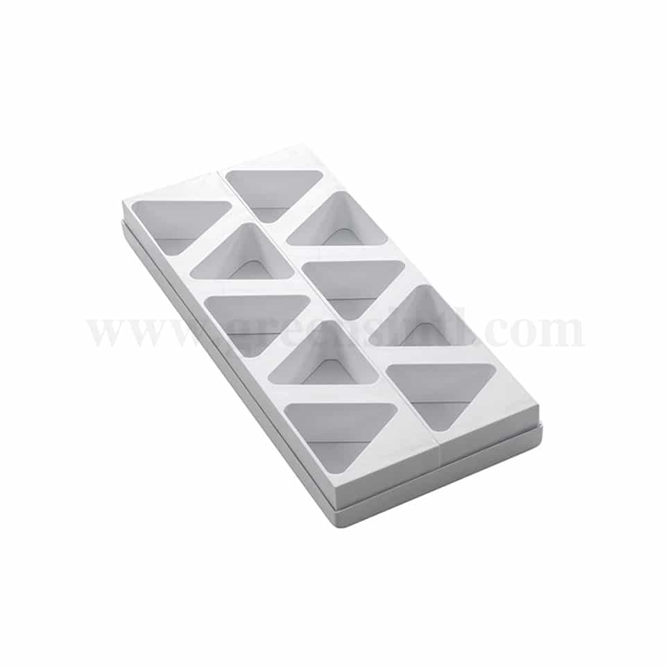 MARTELLATO Plastic Mould For Monoportions Triangle 83 x 73 x h 40 mm-10 Pcs