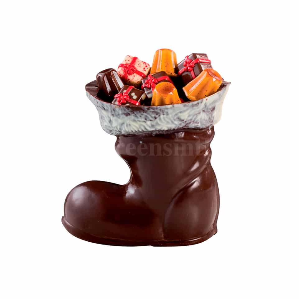 MARTELLATO Thermoformed Plastic 3D Mould Big Boot Of Santa h 135 mm