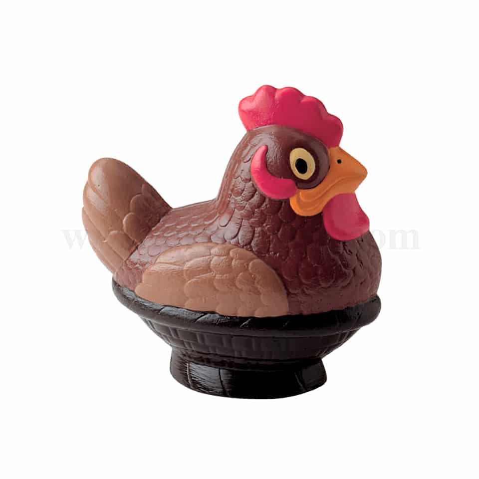 MARTELLATO Thermoformed Plastic 3D Mould Big Chicken On Basket h 160 mm