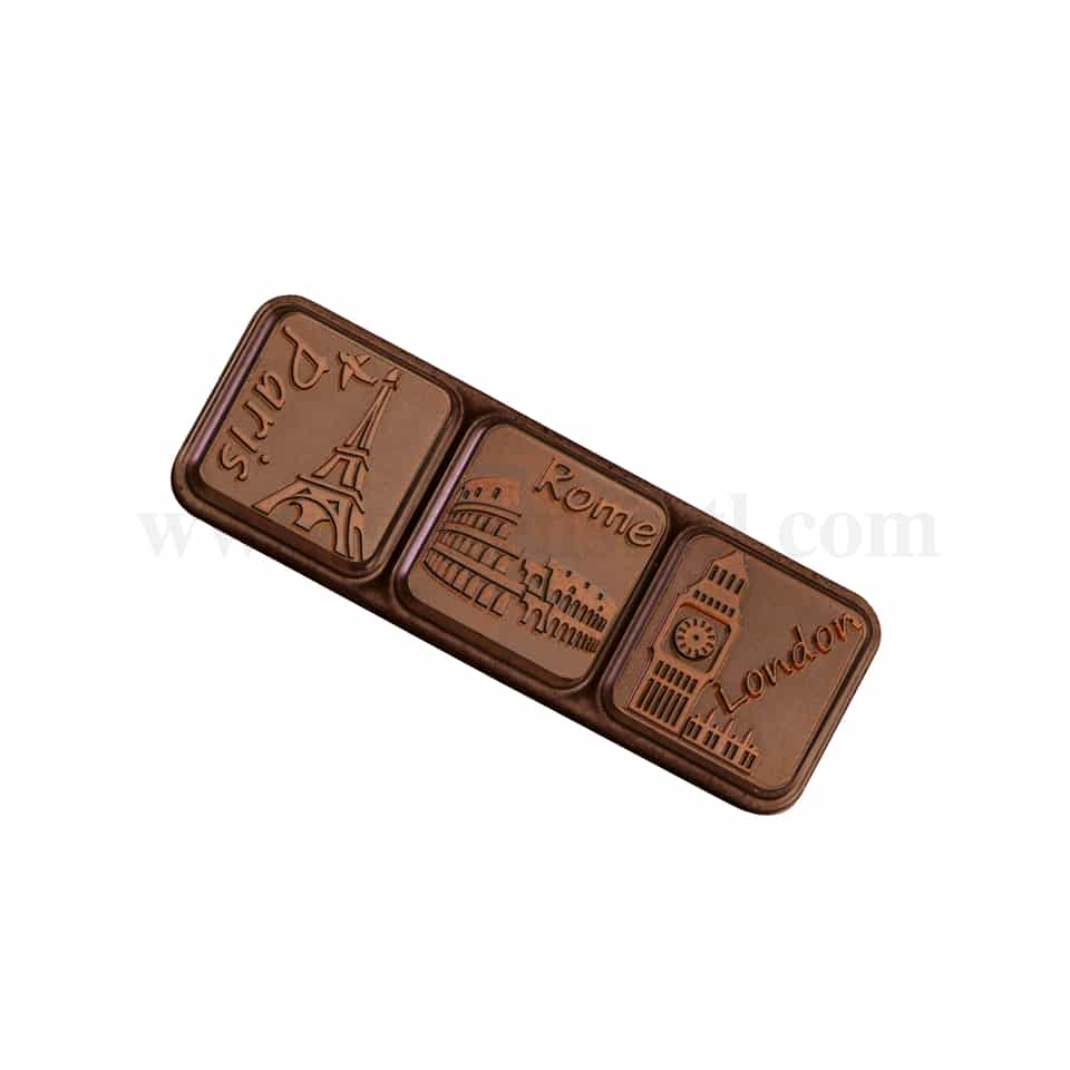 MARTELLATO Polycarbonate Chocolate Mould City - Snack 113 x 39 h 10 mm