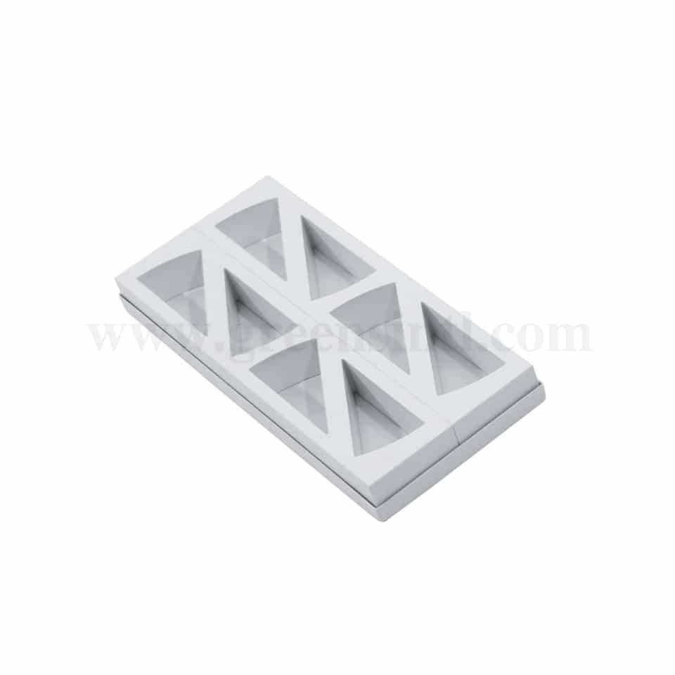 MARTELLATO Plastic Mould For Monoportions Cake slice 117 x 62 x h 40 mm-8 Pcs