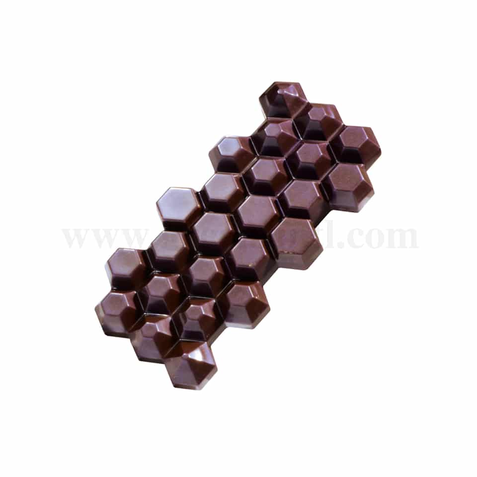MARTELLATO Polycarbonate Chocolate Mould Evolution - Hexagon 140 x 68.5 h 13.5 mm