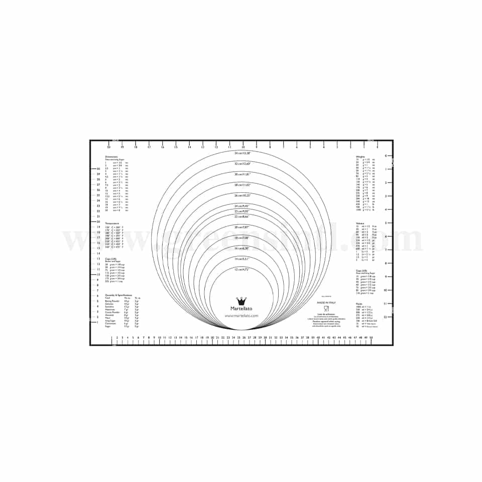 MARTELLATO Plastic Mat for Dough Rolling Out 600x400 mm